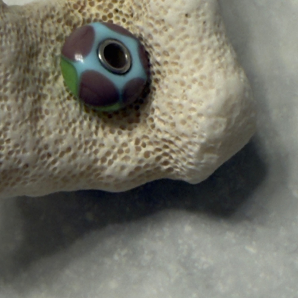 Trollbeads Green, Blue and Purple Bracelet Bead Retired 2012 - Picture 6 of 7